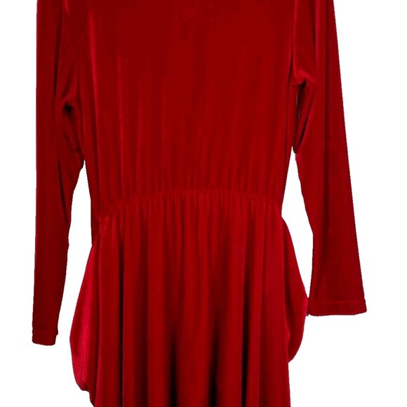 Vintage Y2K Magdalena Velour Duster Shirt S Red Whimsigoth Renaissance Vampire - Picture 2 of 16